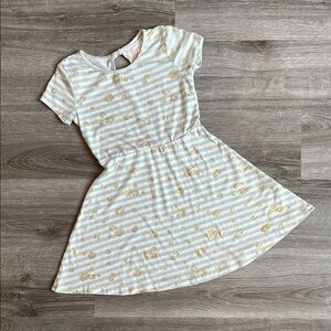 Btween floral striped print little girls dress